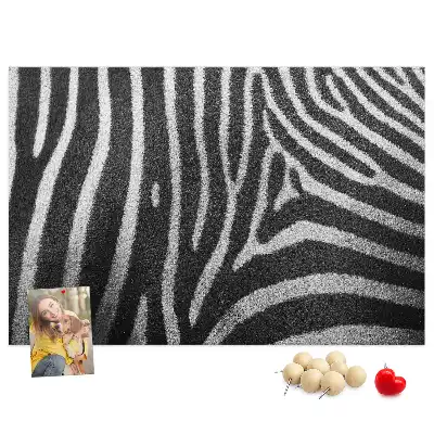 Zebra pattern cork memo board