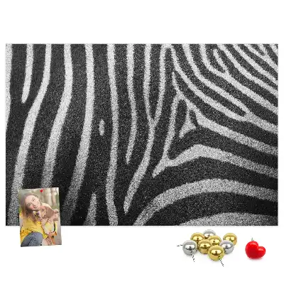 Cork memo board Zebra pattern