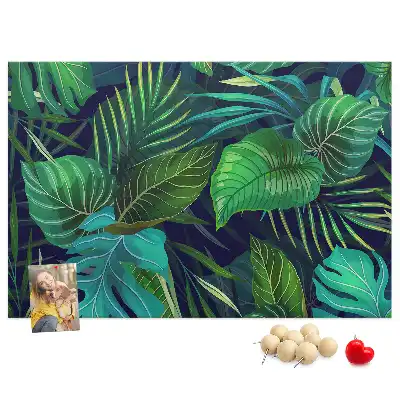 Exotic Leaves Printed Cork Board