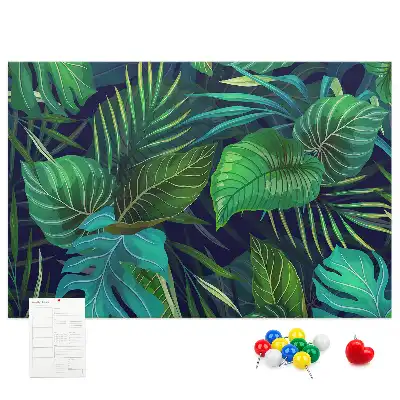 Exotic Leaves Printed Cork Board