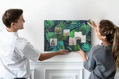 Exotic Leaves Printed Cork Board