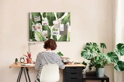 Palm Leaf Printed Cork Memo Board