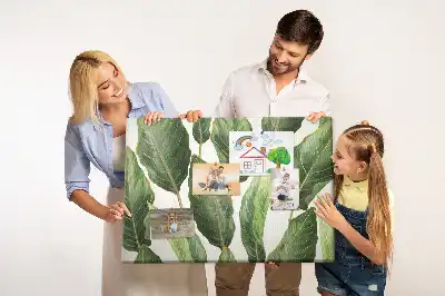 Palm Leaf Printed Cork Memo Board