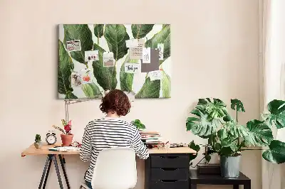 Palm Leaf Printed Cork Memo Board