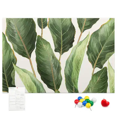 Palm Leaf Printed Cork Memo Board