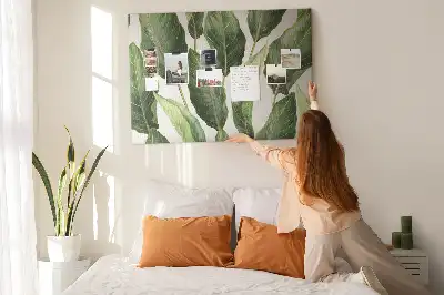 Palm Leaf Printed Cork Memo Board