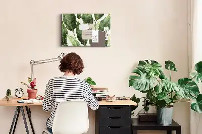 Palm Leaf Printed Cork Memo Board