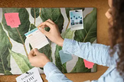 Palm Leaf Printed Cork Memo Board