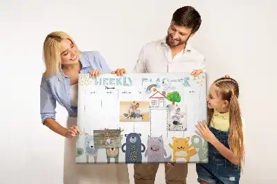 Weekly Planner Printed Cork Board for Kids