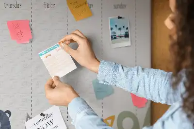 Weekly Planner Printed Cork Board for Kids