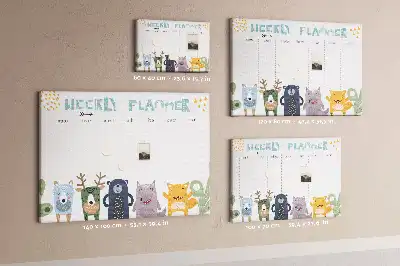 Weekly Planner Printed Cork Board for Kids
