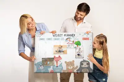 Printed Cork Memo Board Weekly schedule