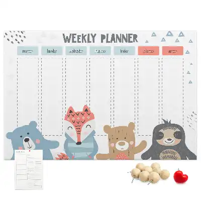 Printed Cork Memo Board Weekly schedule