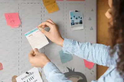 Printed Cork Memo Board Weekly schedule