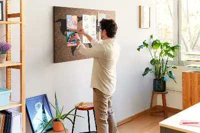 World map cork memo board