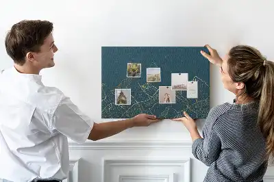Mountain Sketch Printed Cork Board
