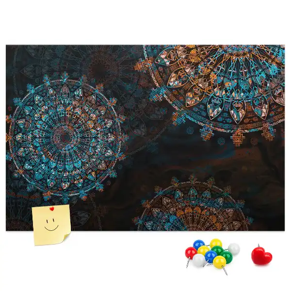 Mandala Pattern Printed Cork Memo Board