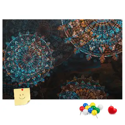 Mandala Pattern Printed Cork Memo Board