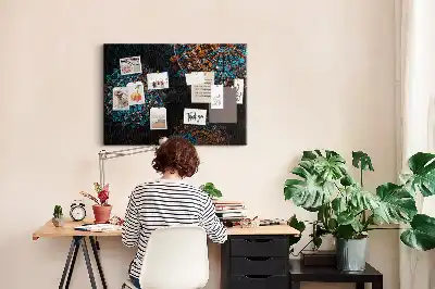 Mandala Pattern Printed Cork Memo Board