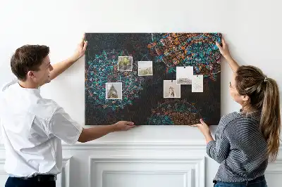 Mandala Pattern Printed Cork Memo Board