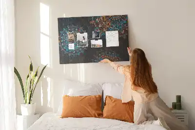 Mandala Pattern Printed Cork Memo Board