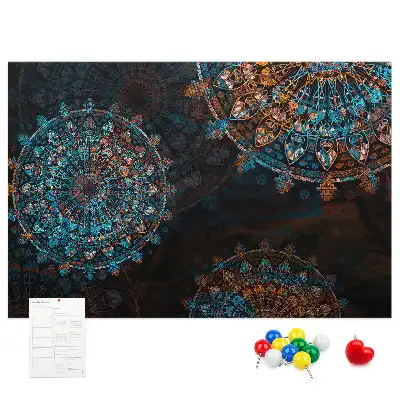 Mandala Pattern Printed Cork Memo Board