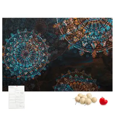 Mandala Pattern Printed Cork Memo Board