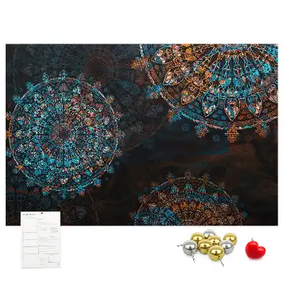 Mandala Pattern Printed Cork Memo Board