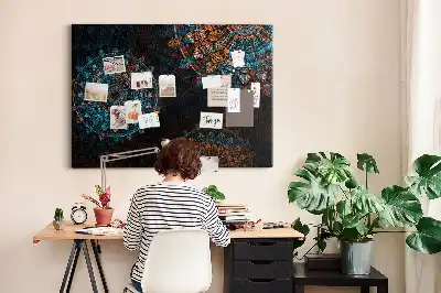 Mandala Pattern Printed Cork Memo Board