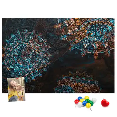 Mandala Pattern Printed Cork Memo Board