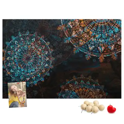 Mandala Pattern Printed Cork Memo Board