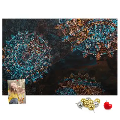 Mandala Pattern Printed Cork Memo Board
