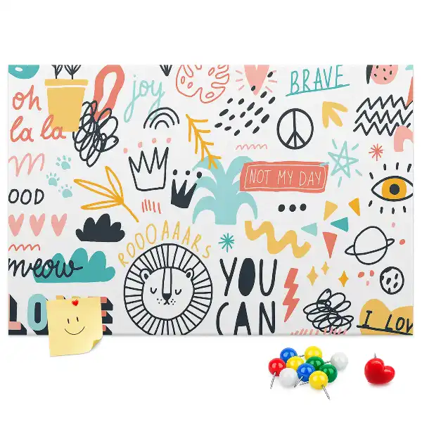 Cork memo board Picture sketches