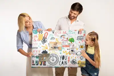 Cork memo board Picture sketches