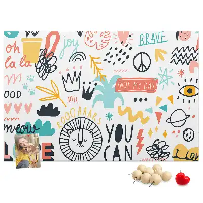 Cork memo board Picture sketches