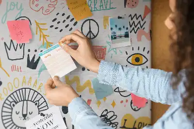 Cork memo board Picture sketches