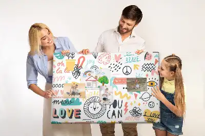 Cork memo board Picture sketches