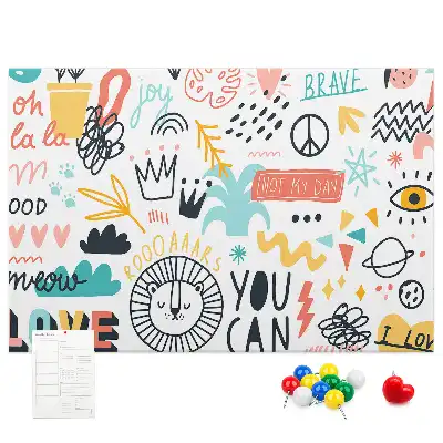 Cork memo board Picture sketches