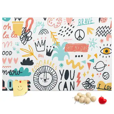 Cork memo board Picture sketches