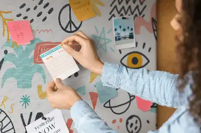 Cork memo board Picture sketches
