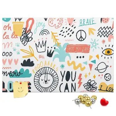 Cork memo board Picture sketches