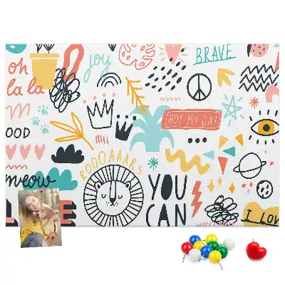Cork memo board Picture sketches