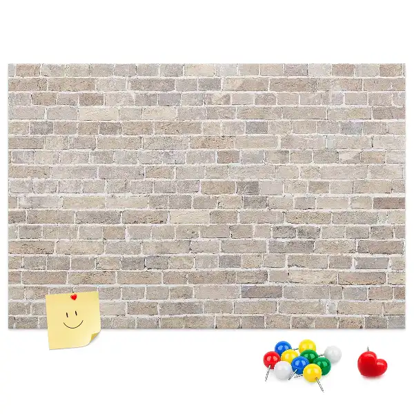 Printed Cork Board Brick wall