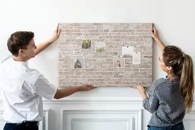 Printed Brick Wall Cork Board