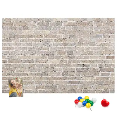 Printed Cork Board Brick wall