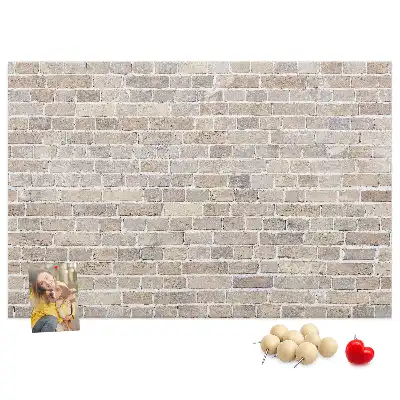 Printed Cork Board Brick wall