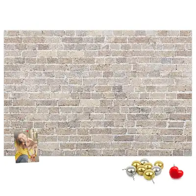 Printed Cork Board Brick wall