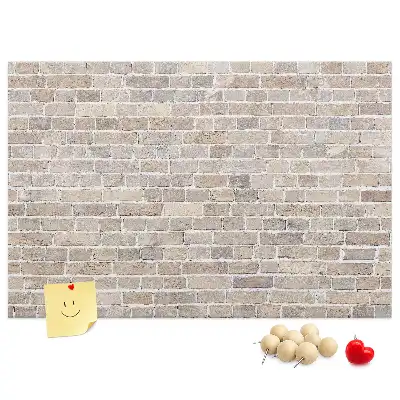 Printed Cork Board Brick wall