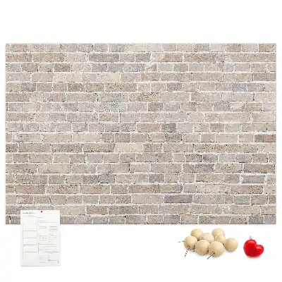 Printed Cork Board Brick wall