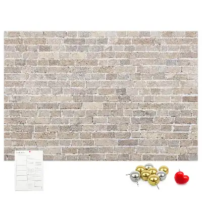 Printed Cork Board Brick wall
